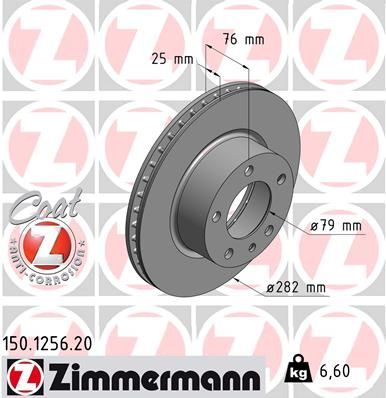 Zimmermann 150.1256.20 - Brzdový kotúč -