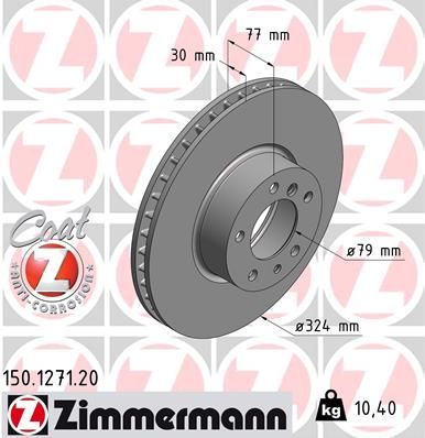 Zimmermann 150.1271.20 - Brzdový kotúč -