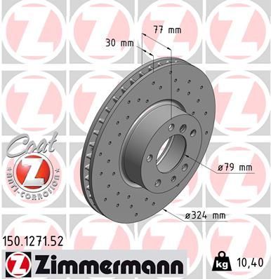 Zimmermann 150.1271.52 - Brzdový kotúč -