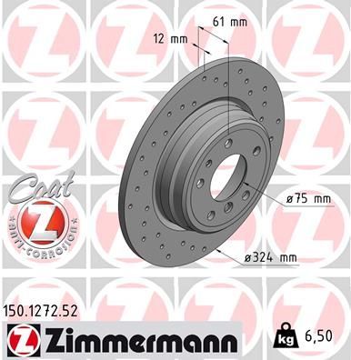 Zimmermann 150.1272.52 - Brzdový kotúč -