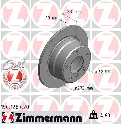 Zimmermann 150.1287.20 - Brzdový kotúč -