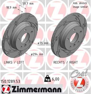 Zimmermann 150.1289.53 - Brzdový kotúč -