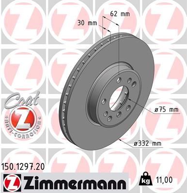 Zimmermann 150.1297.20 - Brzdový kotúč -