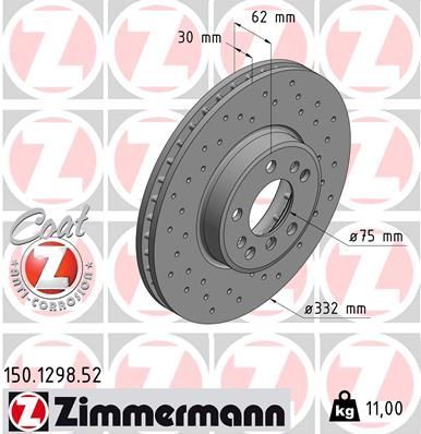 Zimmermann 150.1298.52 - Brzdový kotúč -