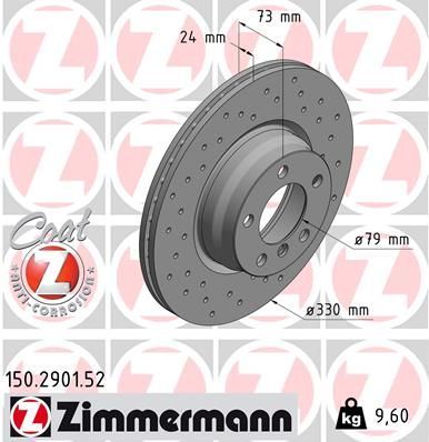 Zimmermann 150.2901.52 - Brzdový kotúč -