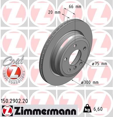 Zimmermann 150.2902.20 - Brzdový kotúč -