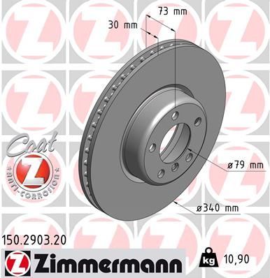 Zimmermann 150.2903.20 - Brzdový kotúč -