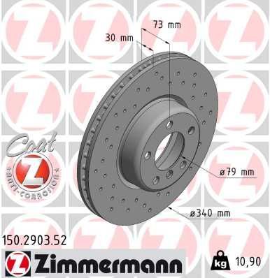 Zimmermann 150.2903.52 - Brzdový kotúč -