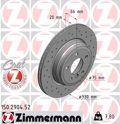 Zimmermann 150.2904.52 - Brzdový kotúč -