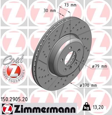 Zimmermann 150.2905.20 - Brzdový kotúč -