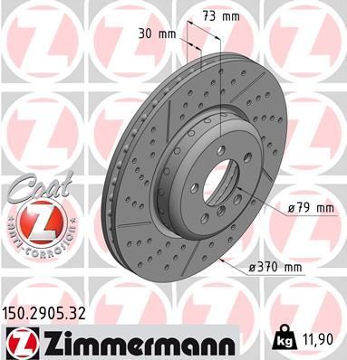 Zimmermann 150.2905.32 - Brzdový kotúč -