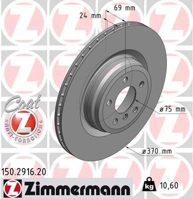 Zimmermann 150.2916.20 - Brzdový kotúč -