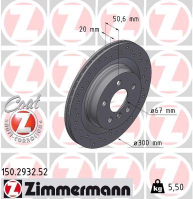 Zimmermann 150.2932.52 - Brzdový kotúč -