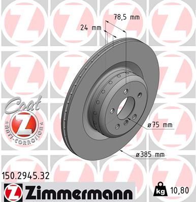 Zimmermann 150.2945.32 - Brzdový kotúč -