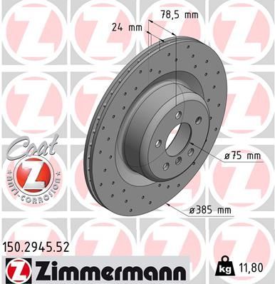 Zimmermann 150.2945.52 - Brzdový kotúč -