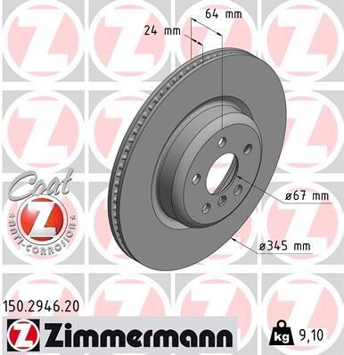 Zimmermann 150.2946.20 - Brzdový kotúč -
