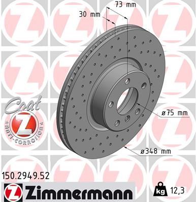 Zimmermann 150.2949.52 - Brzdový kotúč -