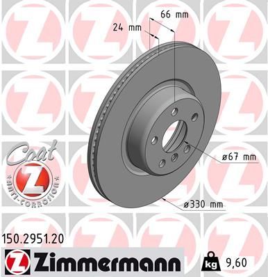 Zimmermann 150.2951.20 - Brzdový kotúč -