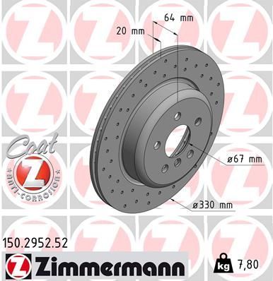 Zimmermann 150.2952.52 - Brzdový kotúč -