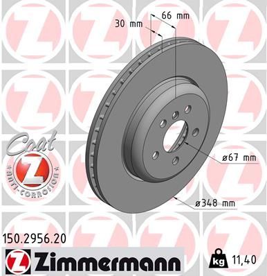 Zimmermann 150.2956.20 - Brzdový kotúč -