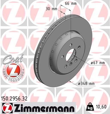 Zimmermann 150.2956.32 - Brzdový kotúč -