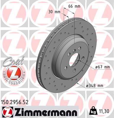 Zimmermann 150.2956.52 - Brzdový kotúč -