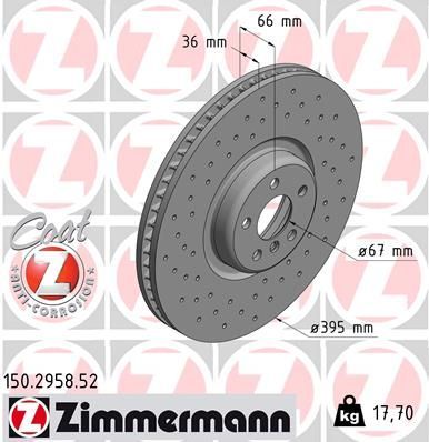 Zimmermann 150.2958.52 - Brzdový kotúč -