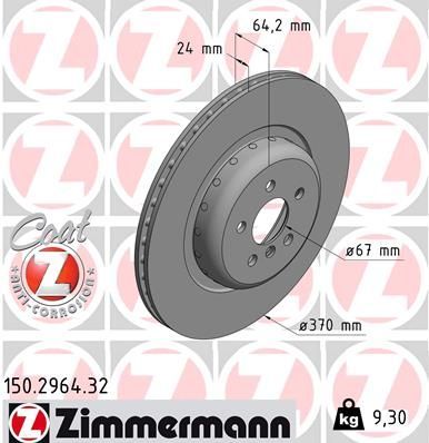 Zimmermann 150.2964.32 - Brzdový kotúč -