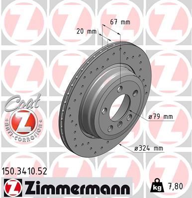 Zimmermann 150.3410.52 - Brzdový kotúč -