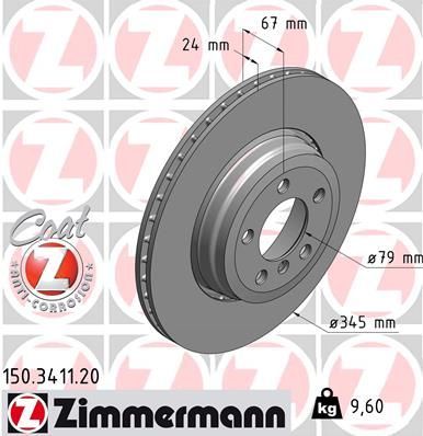 Zimmermann 150.3411.20 - Brzdový kotúč -