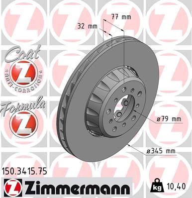 Zimmermann 150.3415.75 - Brzdový kotúč -