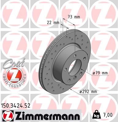 Zimmermann 150.3424.52 - Brzdový kotúč -