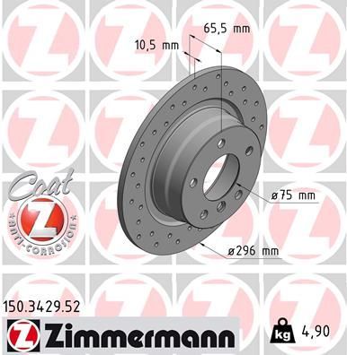 Zimmermann 150.3429.52 - Brzdový kotúč -