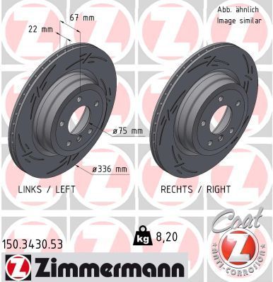 Zimmermann 150.3430.53 - Brzdový kotúč -