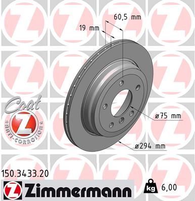 Zimmermann 150.3433.20 - Brzdový kotúč -