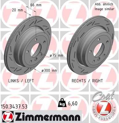 Zimmermann 150.3437.53 - Brzdový kotúč -