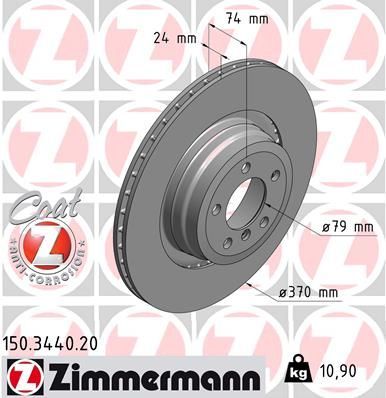 Zimmermann 150.3440.20 - Brzdový kotúč -