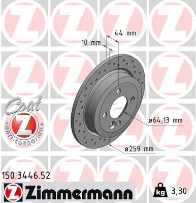 Zimmermann 150.3446.52 - Brzdový kotúč -
