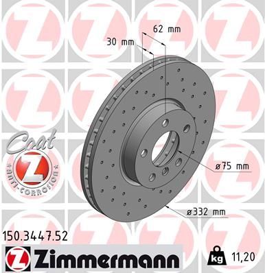 Zimmermann 150.3447.52 - Brzdový kotúč -