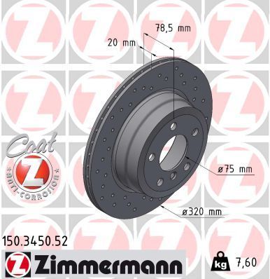 Zimmermann 150.3450.52 - Brzdový kotúč -