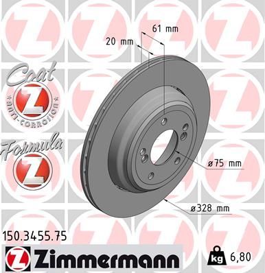 Zimmermann 150.3455.75 - Brzdový kotúč -