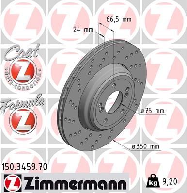 Zimmermann 150.3459.70 - Brzdový kotúč -