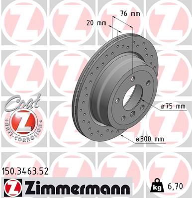 Zimmermann 150.3463.52 - Brzdový kotúč -