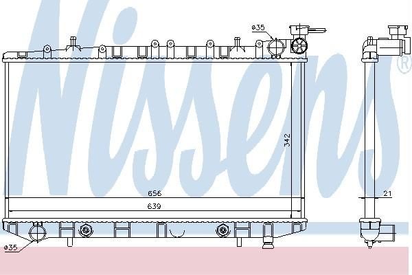 Nissens 62973 - Chladič vody -