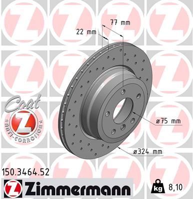 Zimmermann 150.3464.52 - Brzdový kotúč -