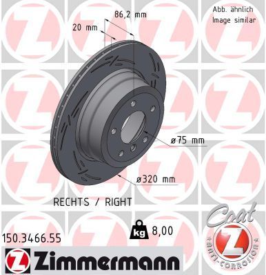 Zimmermann 150.3466.55 - Brzdový kotúč -