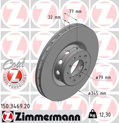 Zimmermann 150.3469.20 - Brzdový kotúč -