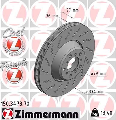 Zimmermann 150.3473.70 - Brzdový kotúč -
