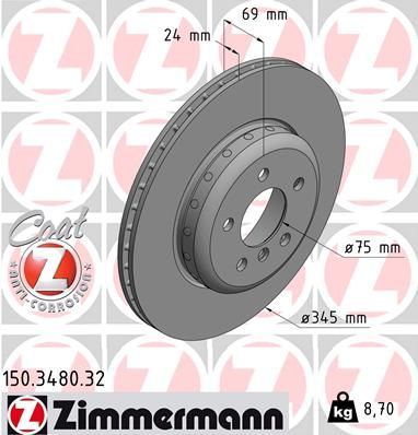 Zimmermann 150.3480.32 - Brzdový kotúč -