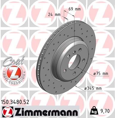 Zimmermann 150.3480.52 - Brzdový kotúč -